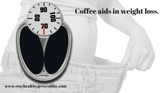 Coffee aids in weight loss.