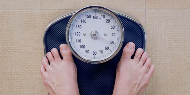 Feet on a scale
